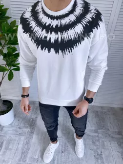 Bluza barbati alba oversize CU MIC DEFECT DEF337 P19-4.1